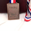 Customized Square Fencing School Sports Metal Medal Gold Silver Bronze Motion Medal