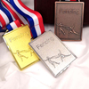 Customized Square Fencing School Sports Metal Medal Gold Silver Bronze Motion Medal
