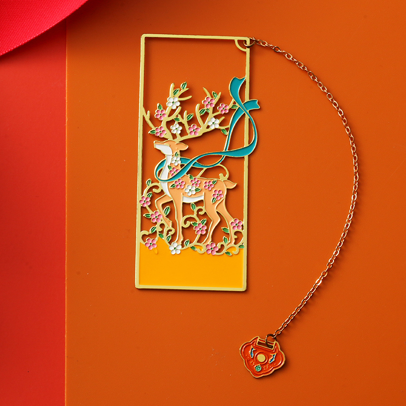 Customized brass metal bookmark