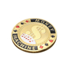 Wholesale promotional 3D poker coin metal round plated challenge game token coin